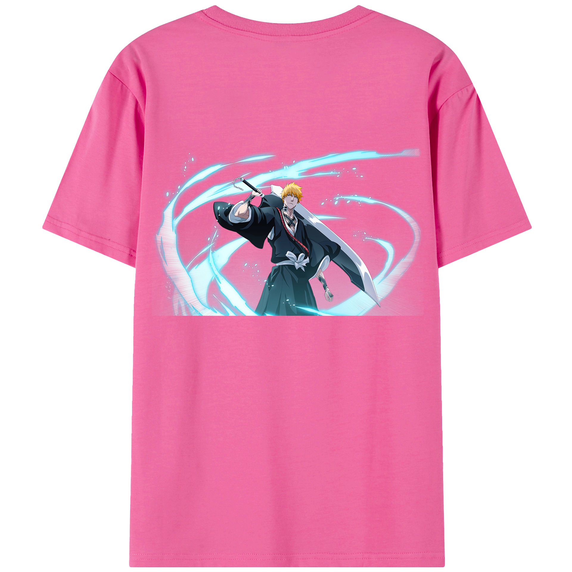 （画像用） ブリーチ 黒崎一護（くろさき いちご）BLEACH Kurosaki Ichigo レディース半袖Tシャツ(バックプリント)